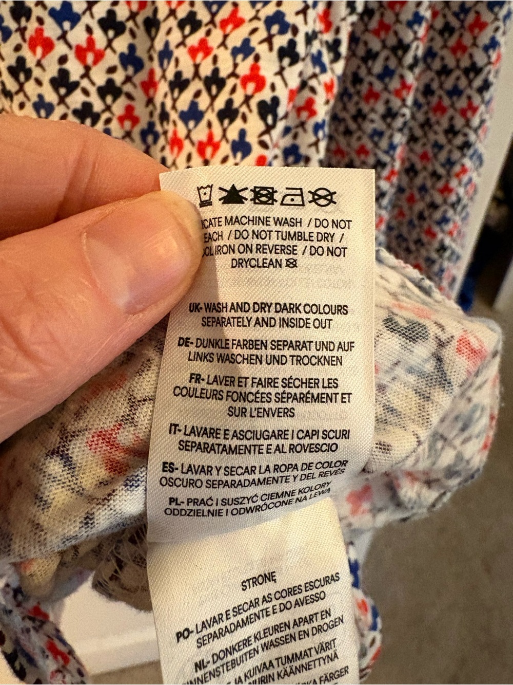 Boden Patterned Button-Front Blouse - Picture 16 of 16